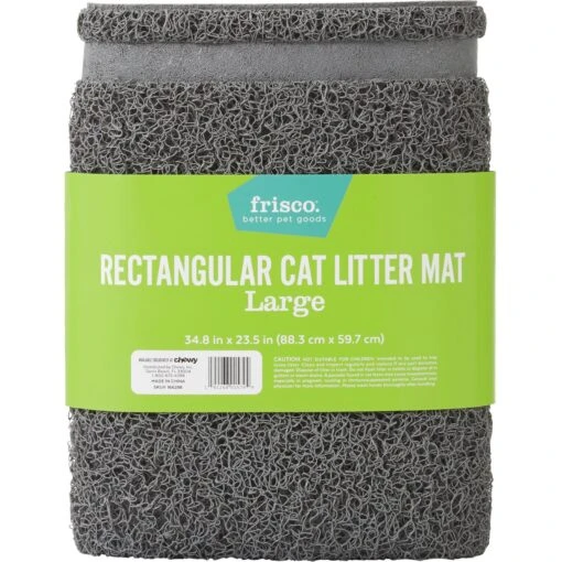 Frisco High Sided Cat Litter Box, Extra Large & Frisco Rectangular Cat Litter Mat -Cat Supply Store 933398 PT6. AC SS1800 V1692303977