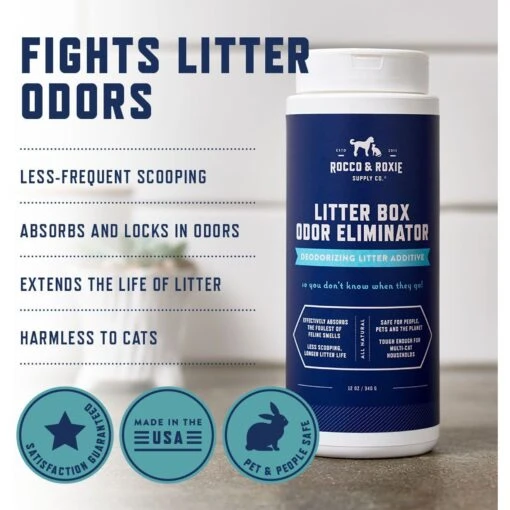 Rocco & Roxie Supply Co. Litter Box Cat Odor Eliminator, 12-oz Bottle -Cat Supply Store 944950 PT2. AC SS1800 V1696352766