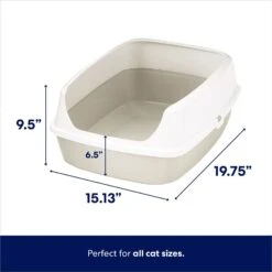 Frisco Open Top Cat Litter Box With Rim, Large & Frisco Plastic Litter Scooper With Caddy -Cat Supply Store 947526 PT2. AC SS1800 V1693600215