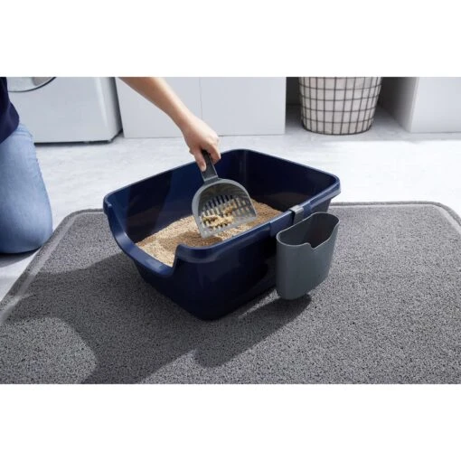 Frisco Open Top Cat Litter Box With Rim, Large & Frisco Plastic Litter Scooper With Caddy -Cat Supply Store 947526 PT7. AC SS1800 V1693600340